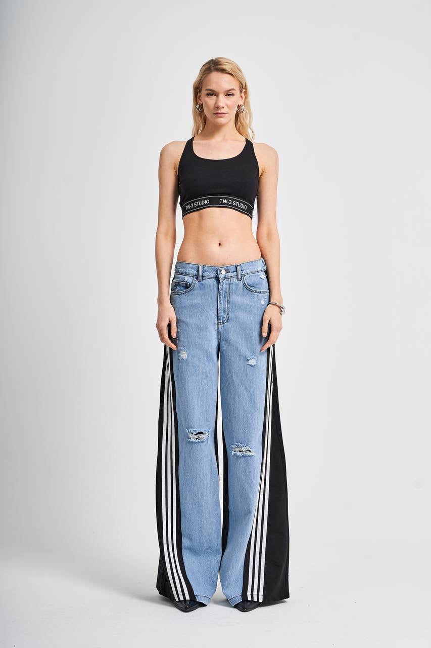 Wide Leg Fashion Denim Pants