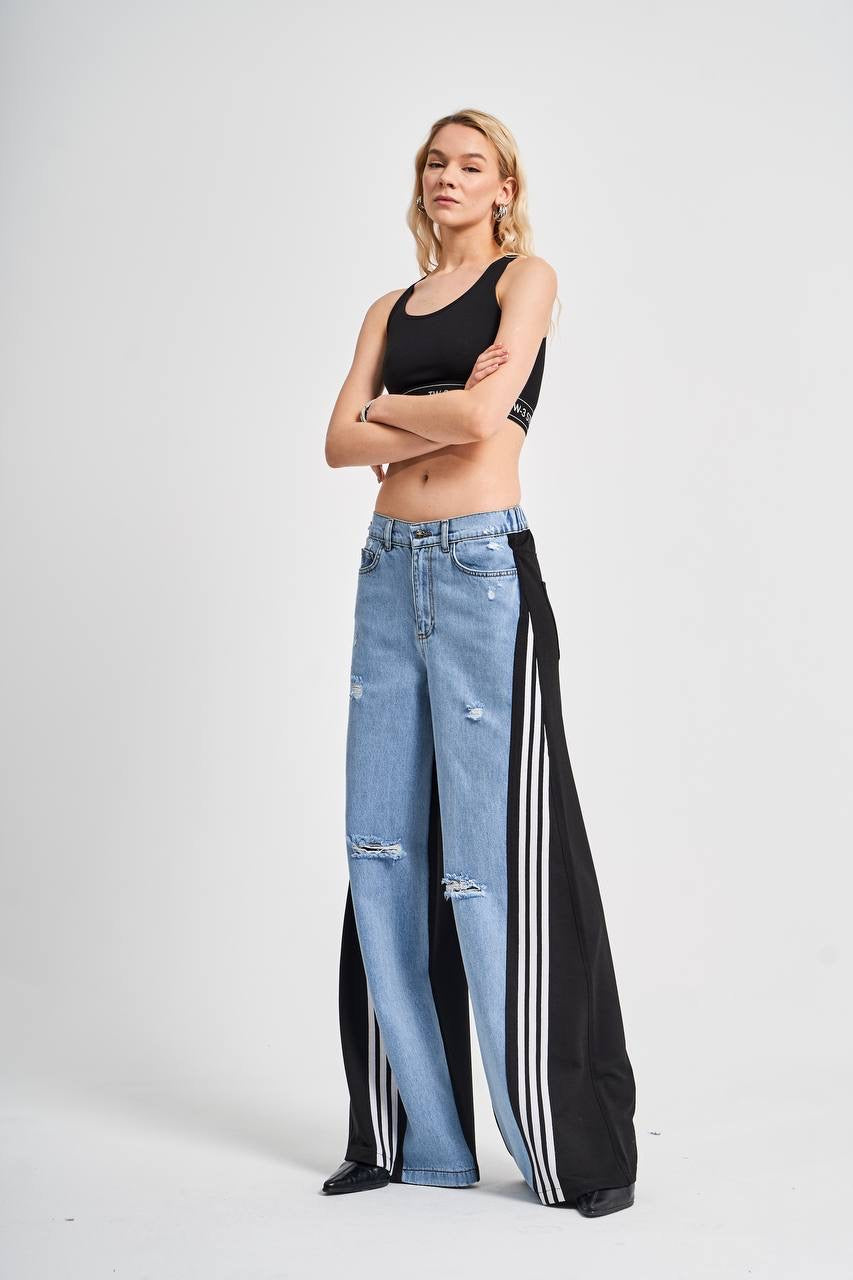 Wide Leg Fashion Denim Pants