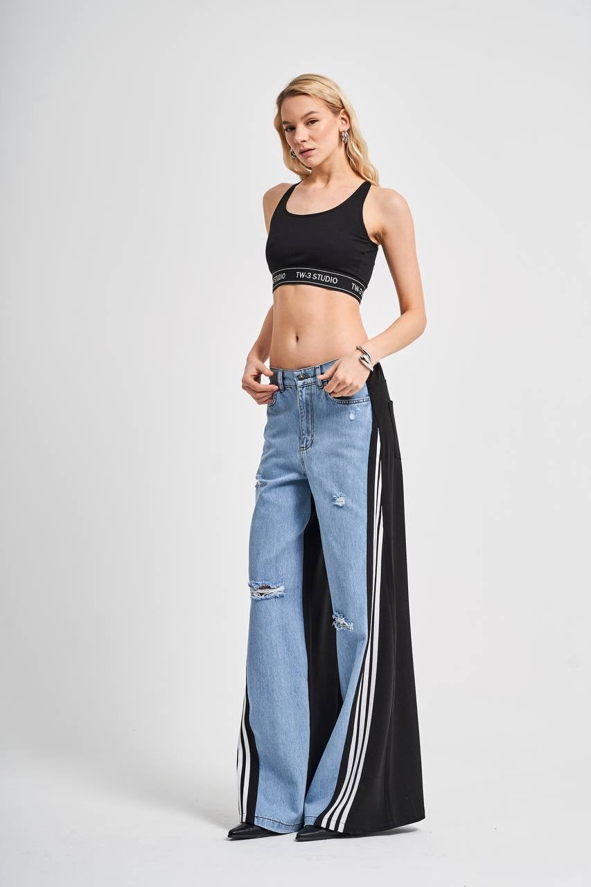 Wide Leg Fashion Denim Pants