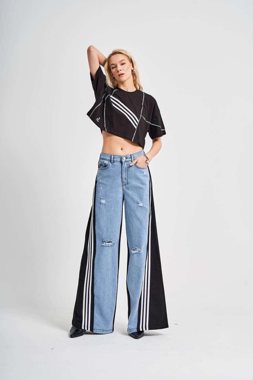 Wide Leg Fashion Denim Pants