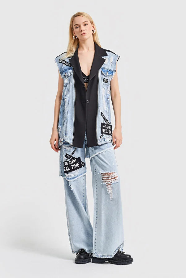 New Denim Vest & Pant Set