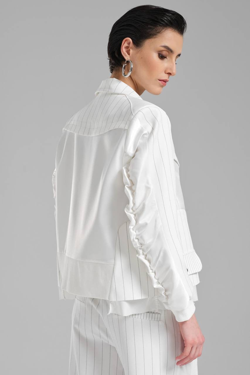Classic White Set with Black Stripes